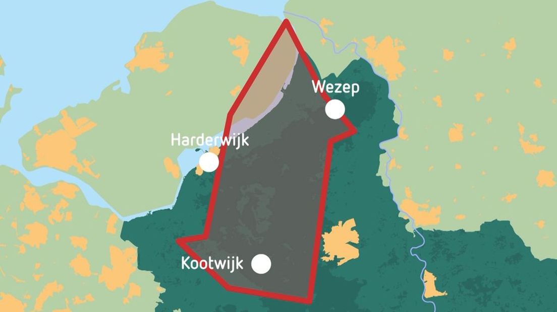 Het laagvlieggebied van defensie op de Veluwe. Ook op andere plekken in Nederland zijn laagvlieggebieden.