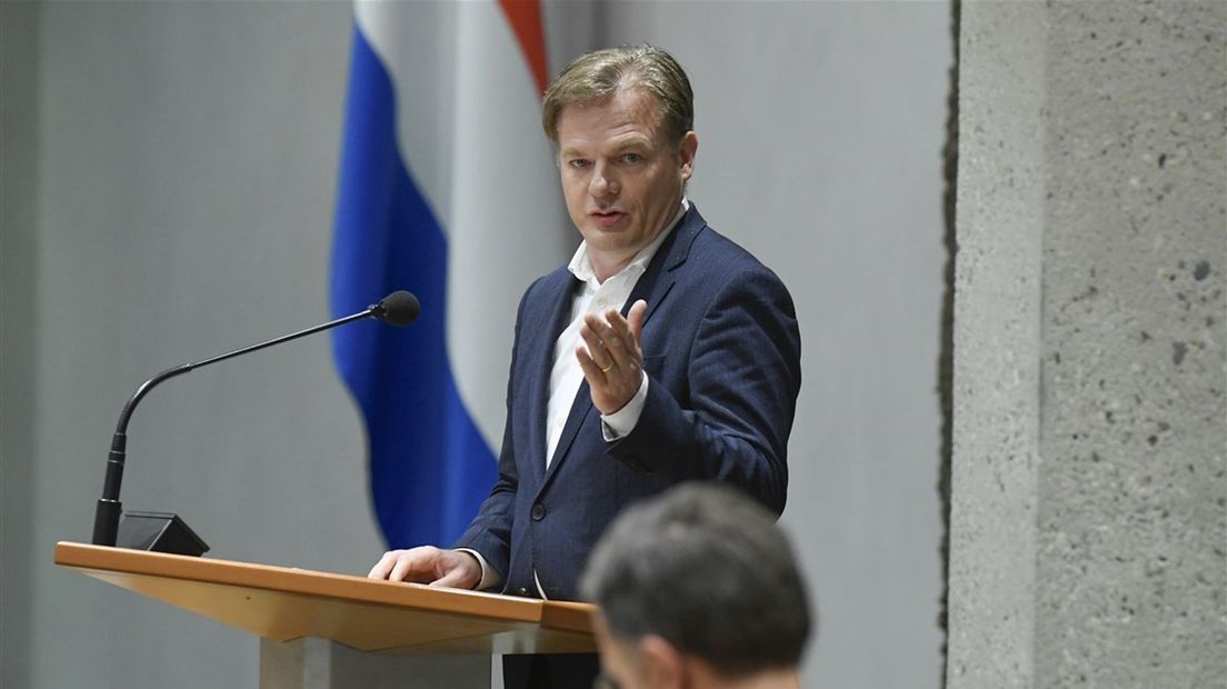 Pieter Omtzigt, hier tijdens het debat in de Tweede Kamer over de val van het kabinet Rutte 4.