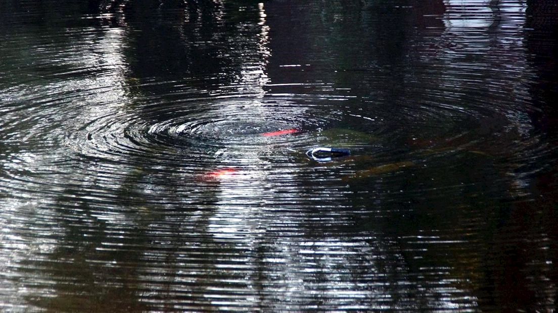De auto raakte rond acht uur te water