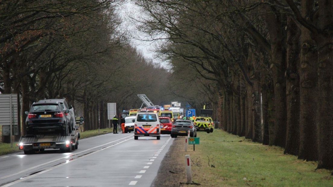 N35 afgesloten na ongeval