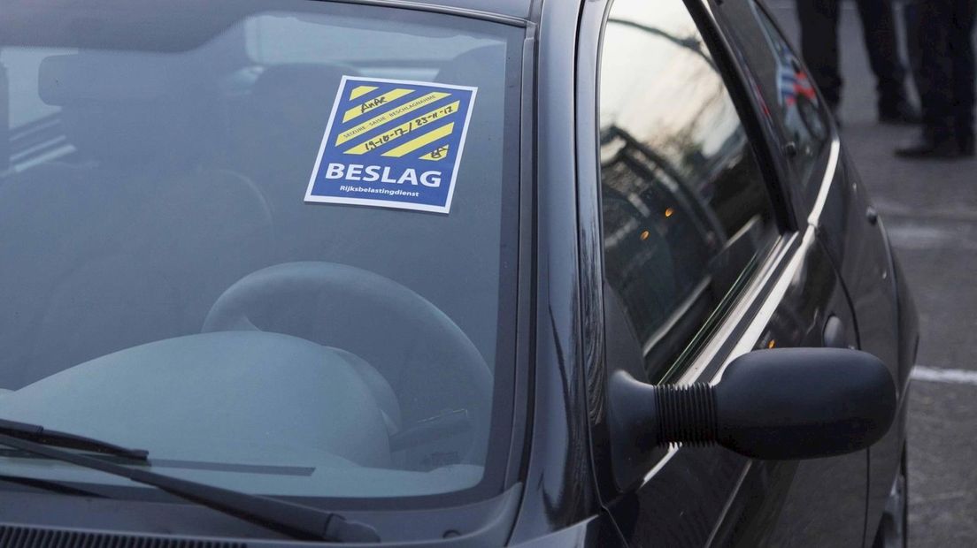 Een in beslag genomen auto