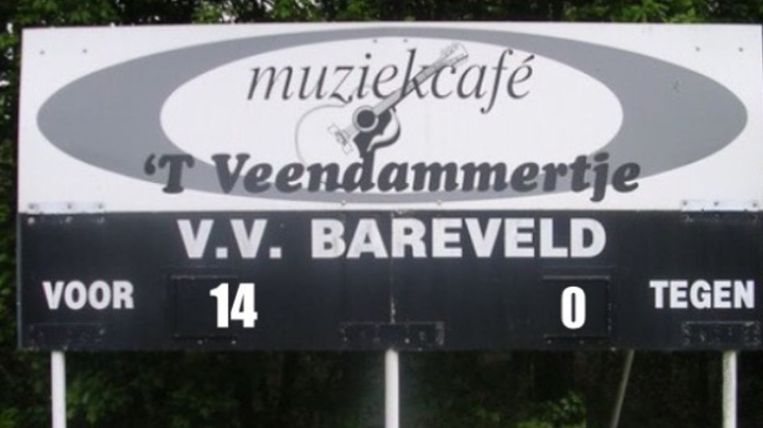 Bareveld won vanmiddag met 14-0