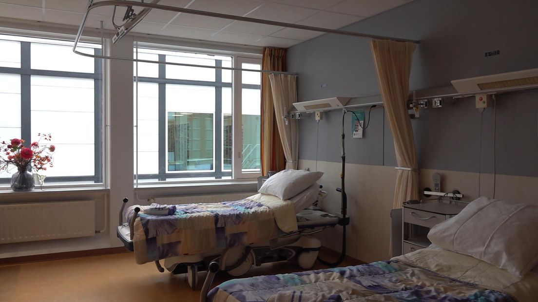 Ien fan de keamers dêr't de meiwurkers sliepe kinne