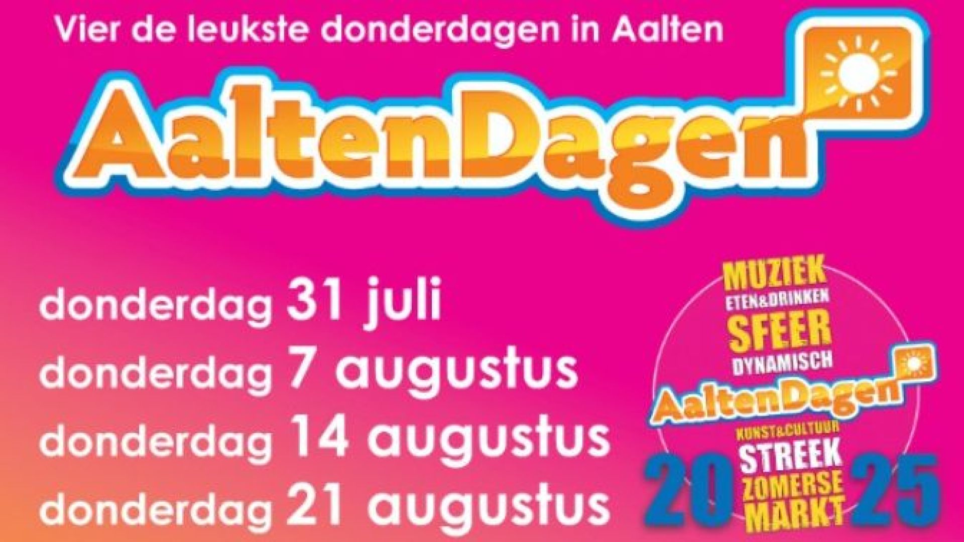 Jaarlijkse AaltenDagen gaan weer bijna van start.