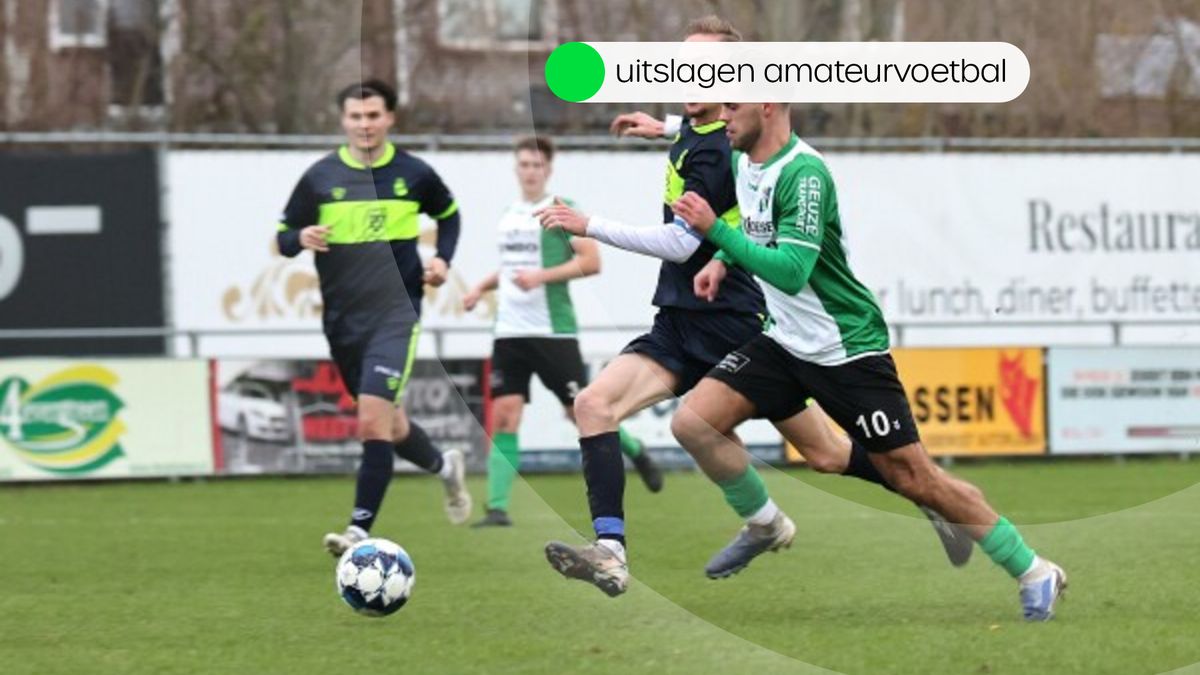 Uitslagen amateurvoetbal zaterdag 29 november