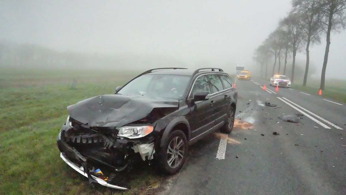 Kettingbotsing op N375 zorgt voor file