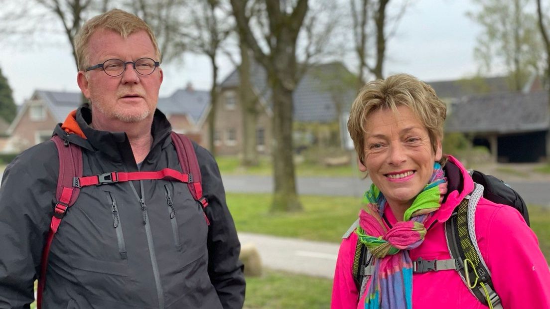 Arie Hollander en Annemiek Kraak liepen vandaag de langste etappe