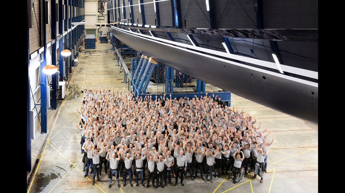 Grootste aluminium zeiljacht ter wereld is gebouwd bij Royal Huisman