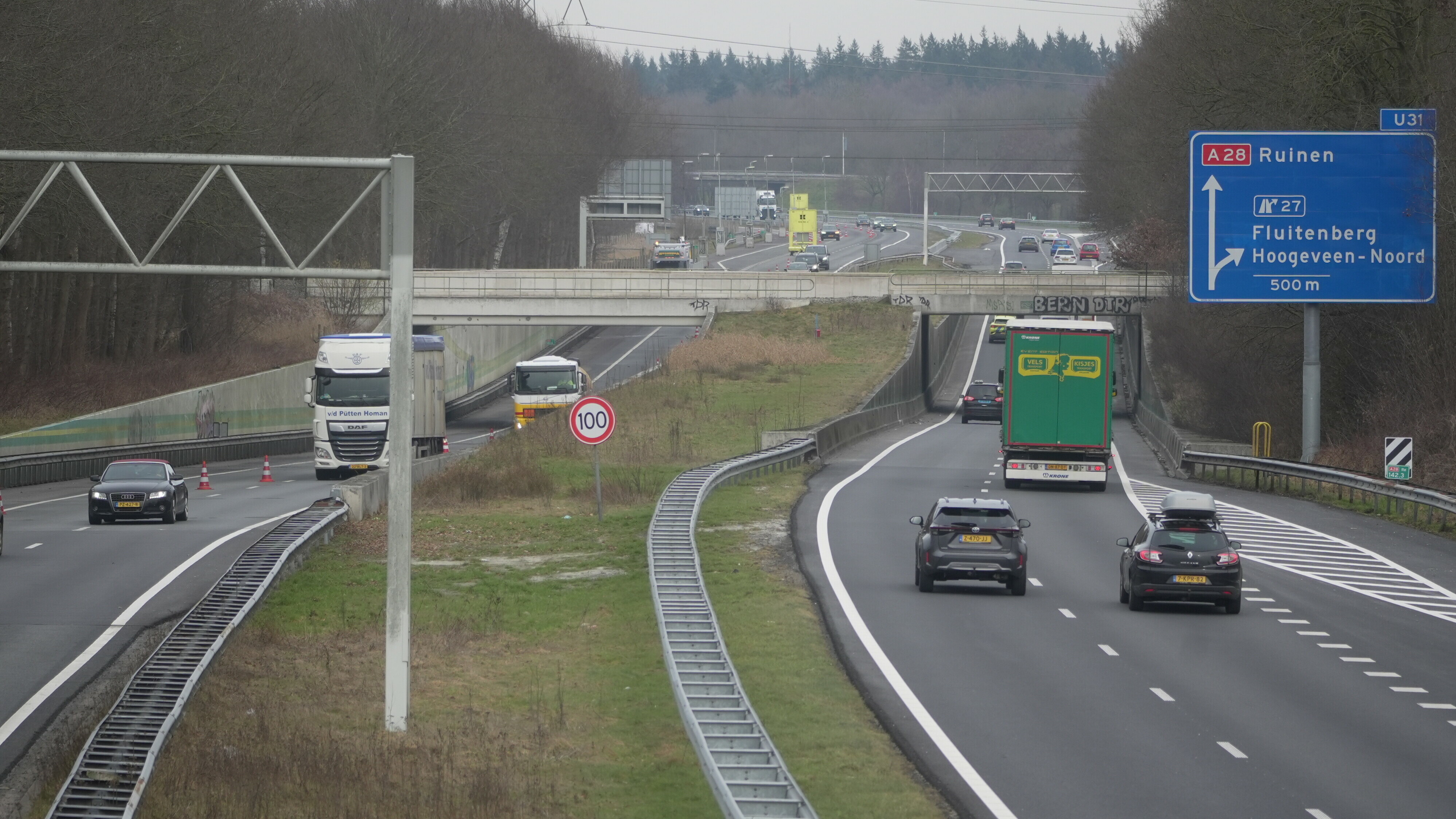 A28 bij Hoogeveen weer open: 'Onderzoek verliep veel voorspoediger dan gedacht'
