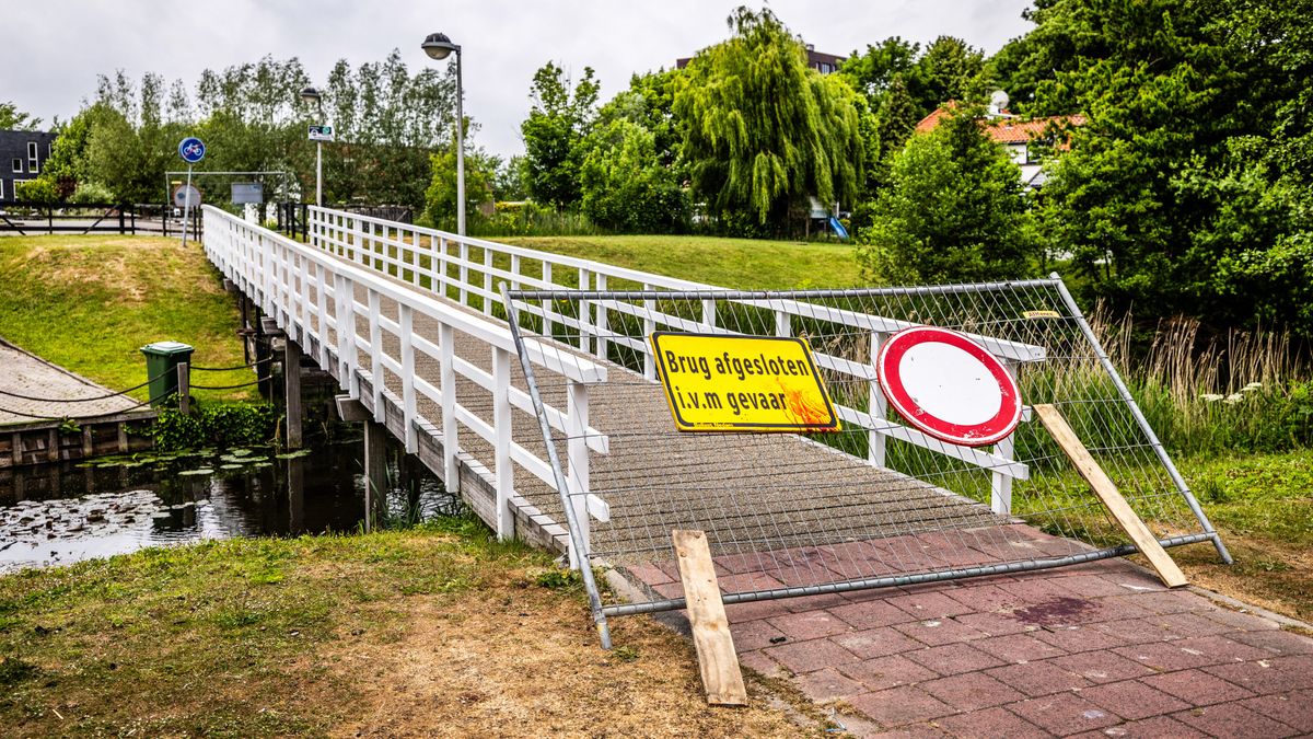 Brug per direct afgesloten vanwege veiligheid