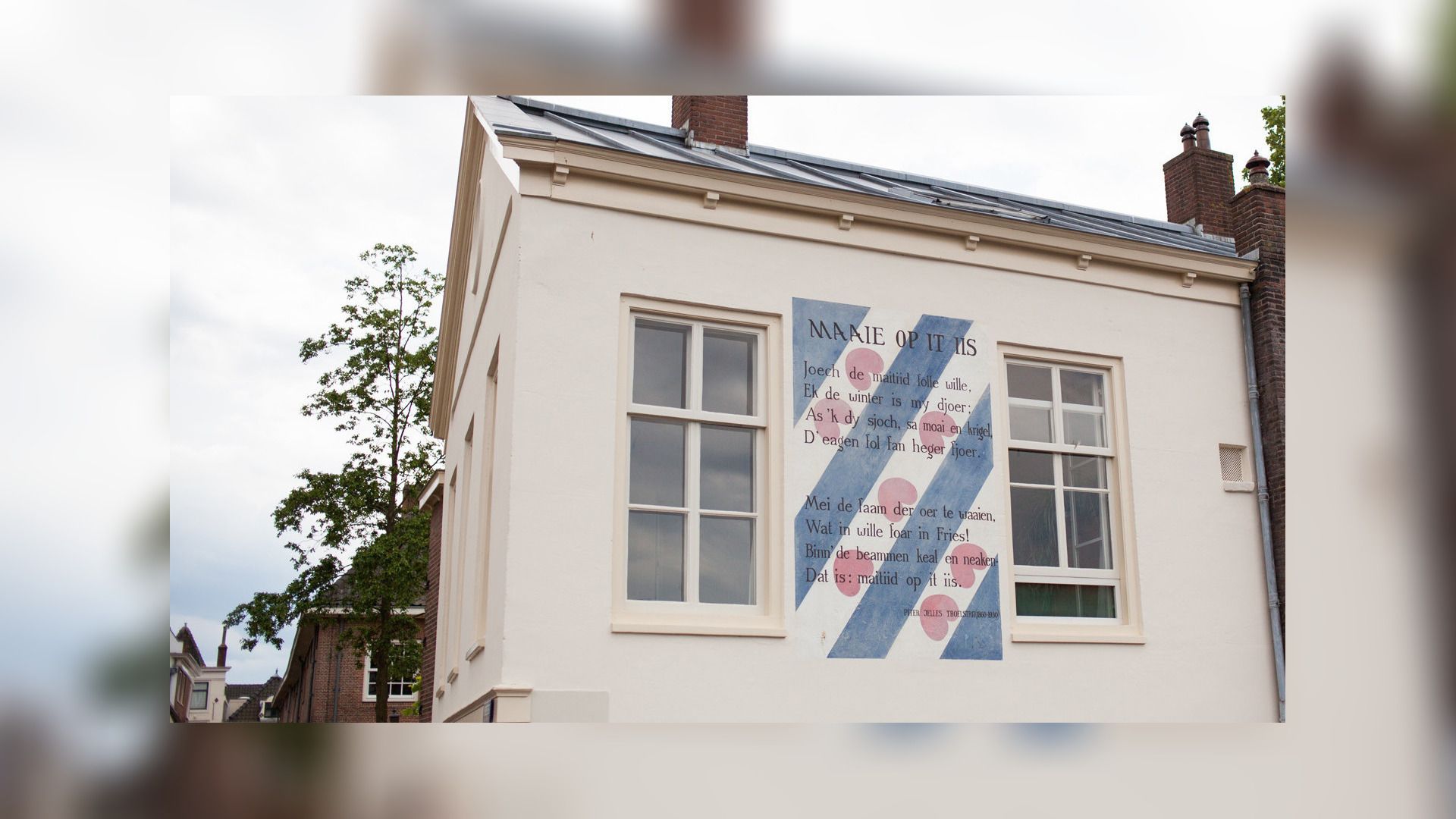 It gedicht fan Troelstra yn Leiden