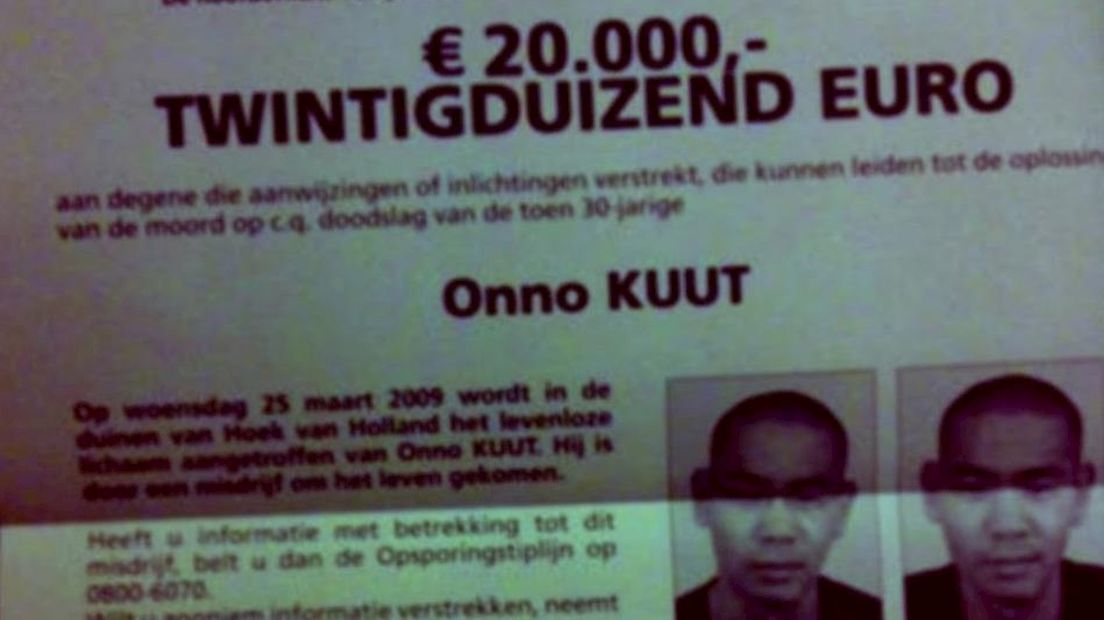 Poster met beloning voor Onno Kuut