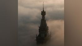Bijzondere dronebeelden: Stevenstoren doemt op uit de mist