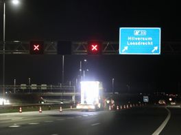 A27 bij Bilthoven snel weer open na afsluiting in beide richtingen