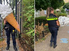 Agenten vinden decoratie-ijsje van een meter hoog in Bezuidenhout
