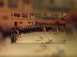 Kaatsmuseum krijgt 17e-eeuws schilderij van 'Italiaans kaatsen' in bruikleen