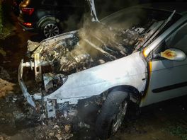 Auto in Enschede gaat in vlammen op, mogelijk brandstichting