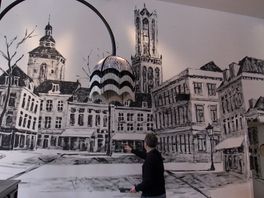 Muurschildering Utrechtse kunstenaar brengt geschiedenis Mariaplaats tot leven