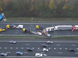 Verkeersinfarct door groot ongeluk op A27 bij Utrecht bijna voorbij
