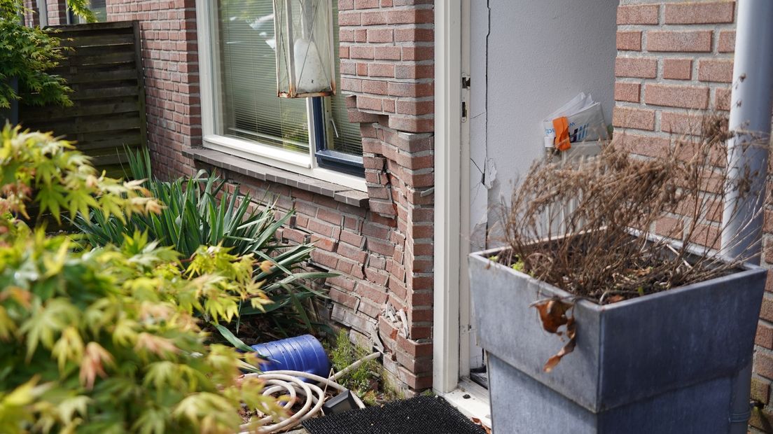 De schade aan de woning in Eelde