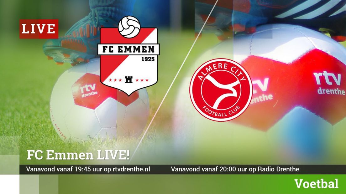 FC Emmen speelt thuis tegen Almere City FC