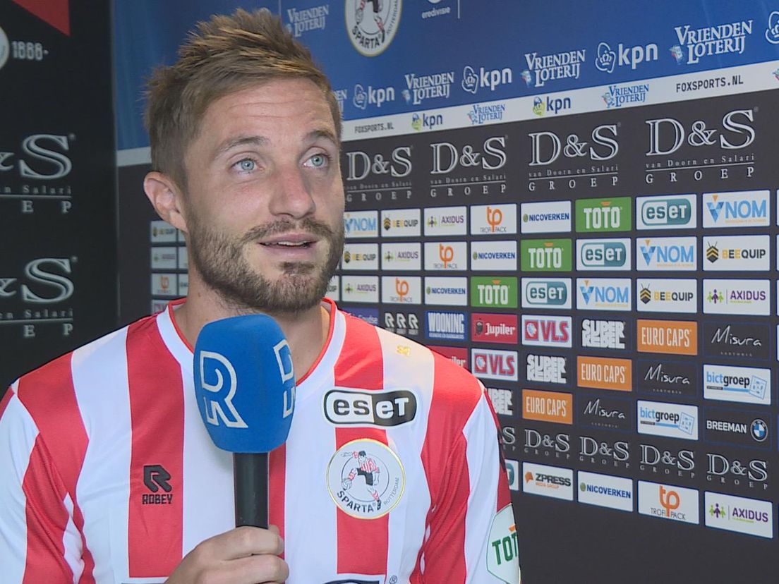 Aaron Meijers in het shirt van Sparta