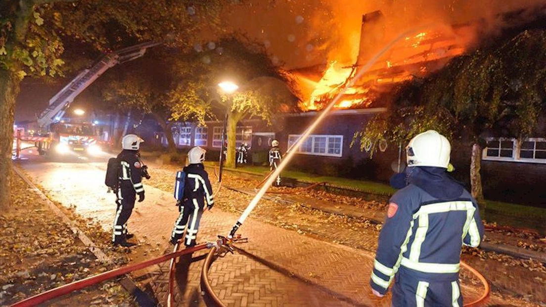 Brand in de Wilbertschool