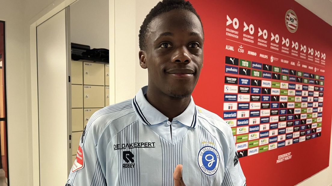 Ezra van der Heijden maakte zijn eerste goal voor De Graafschap
