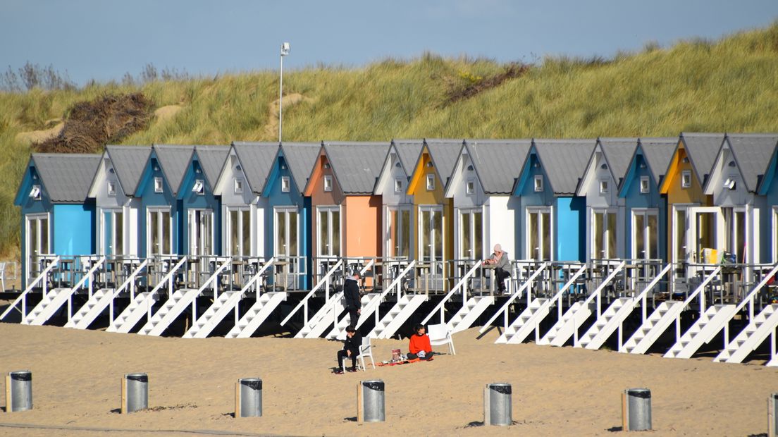 Vakantiehuisjes op het strand in Vlissingen