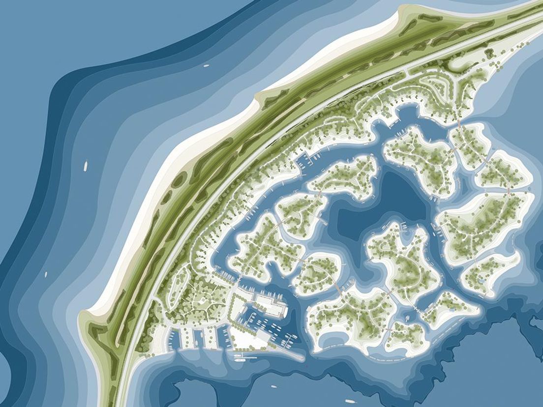 Op Brouwerseiland komen driehonderd luxe villa's