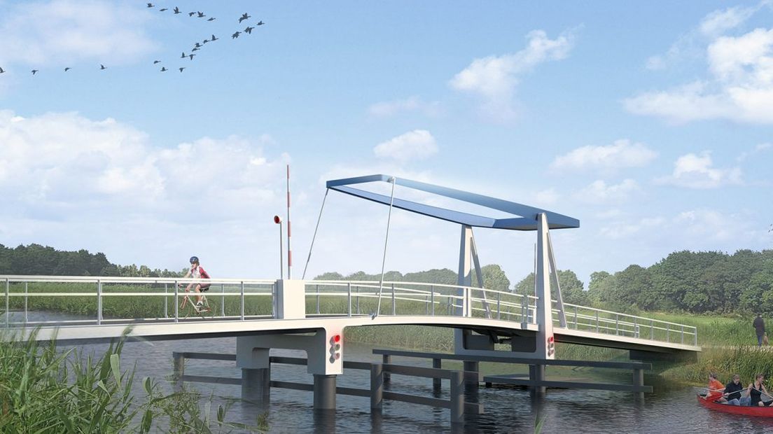 De nieuwe fietsbrug over het Havenkanaal die stukken duurder wordt (afbeelding: ipv Delft)