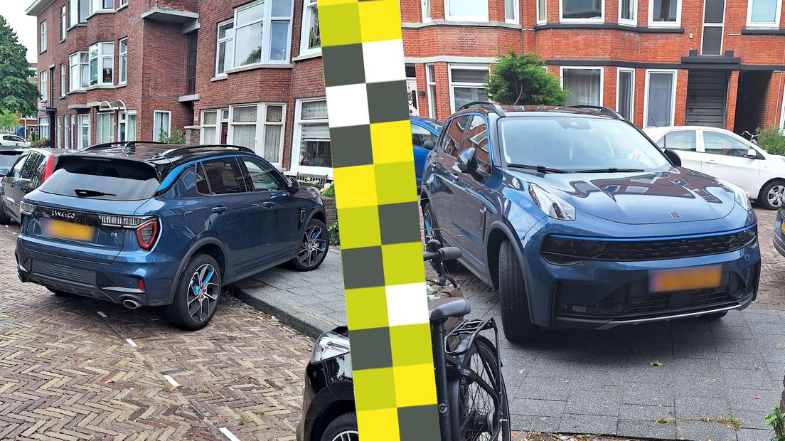 De auto van de aso-parkeerder op de Nunspeetlaan