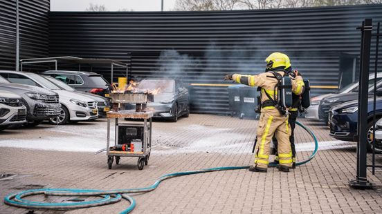 Gewonde bij accubrand in werkplaats