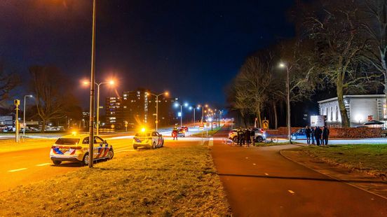 Lange file • fietser geschept