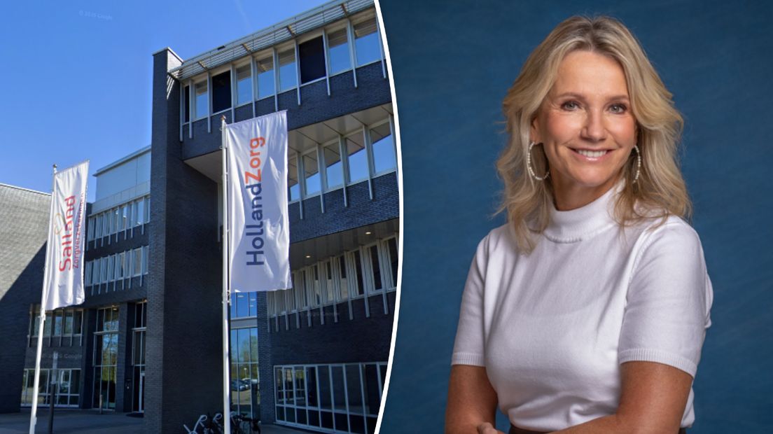 Hoofdkantoor van Salland Zorgverzekeringen in Deventer en bestuursvoorzitter Petra Teunis.