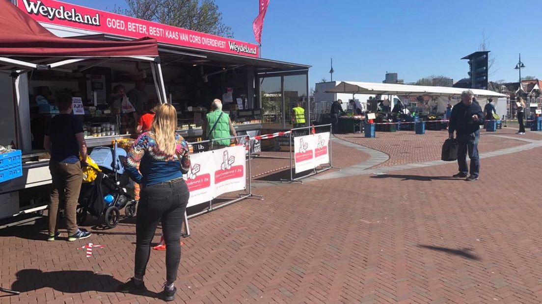 Leegte op de alternatieve marktlocatie in Leiden