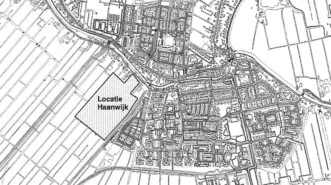 De plek waar de nieuwe woonwijk zou moeten komen.