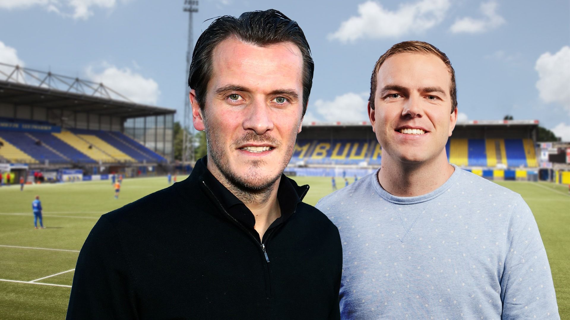 Etiënne Reijnen (l) en sportferslachjouwer Andor Faber