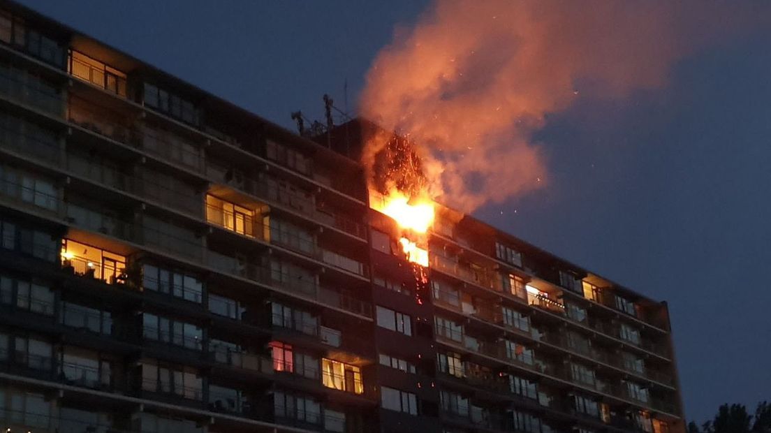 De brand woedde in de nacht van dinsdag op woensdag