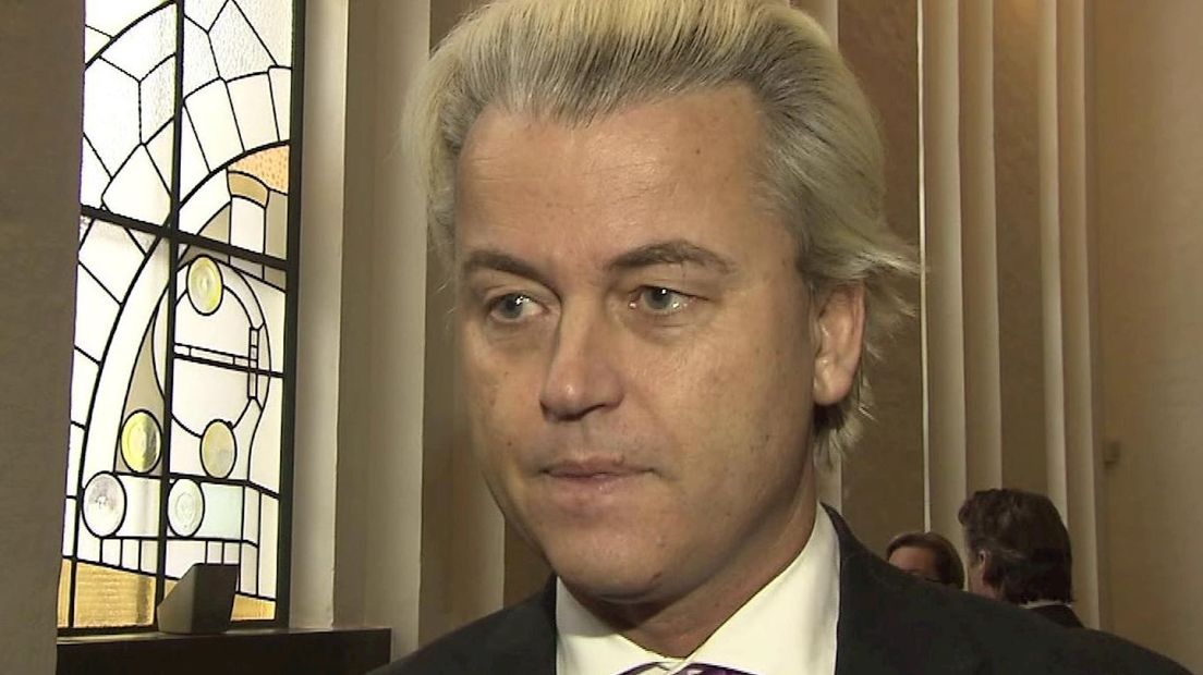 Geert Wilders (PVV) vandaag in Enschede