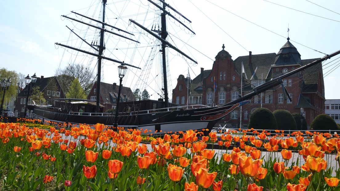 Een andere boot op de Gartenschau