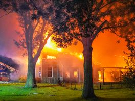 Grote uitslaande brand in woonboerderij Gasselternijveen
