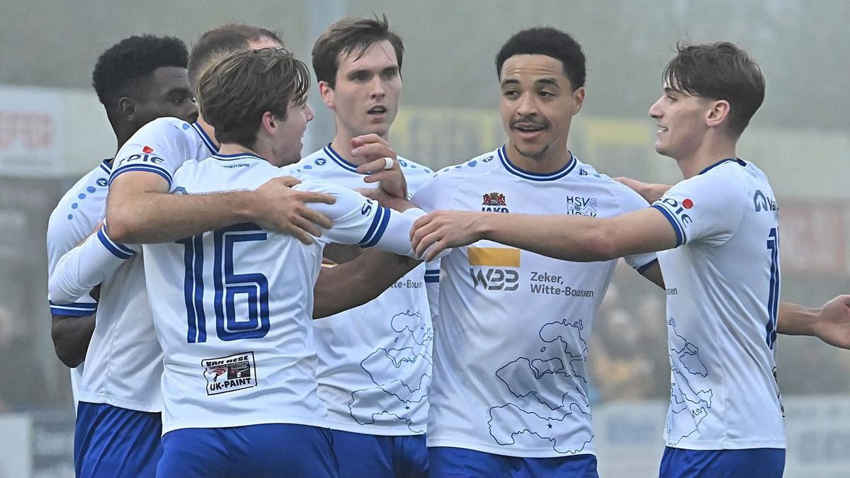 Promovendus Hoek als koploper de winterstop in na zege op De Treffers