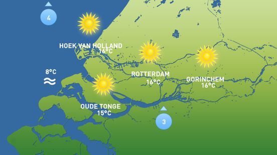 Het weer van vandaag: zonnig en zacht