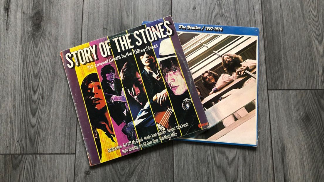 LP's van The Rolling Stones en van The Beatles