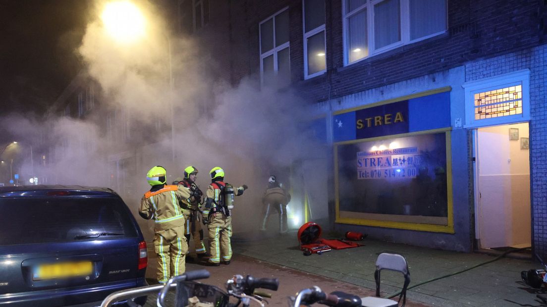 Bij de brand in het restaurant aan de Rijswijkseweg kwam veel rook vrij