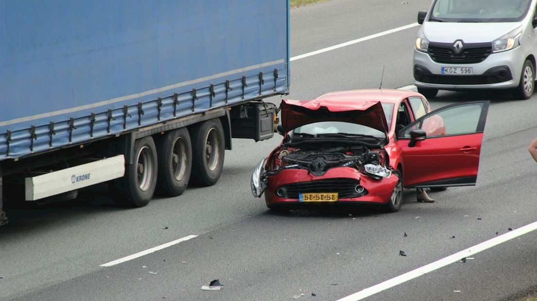 Auto's botsen op A1