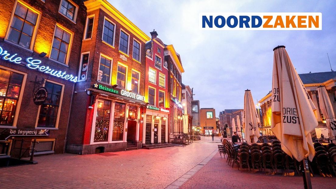 Het terras van De Drie Gezusters in Groningen