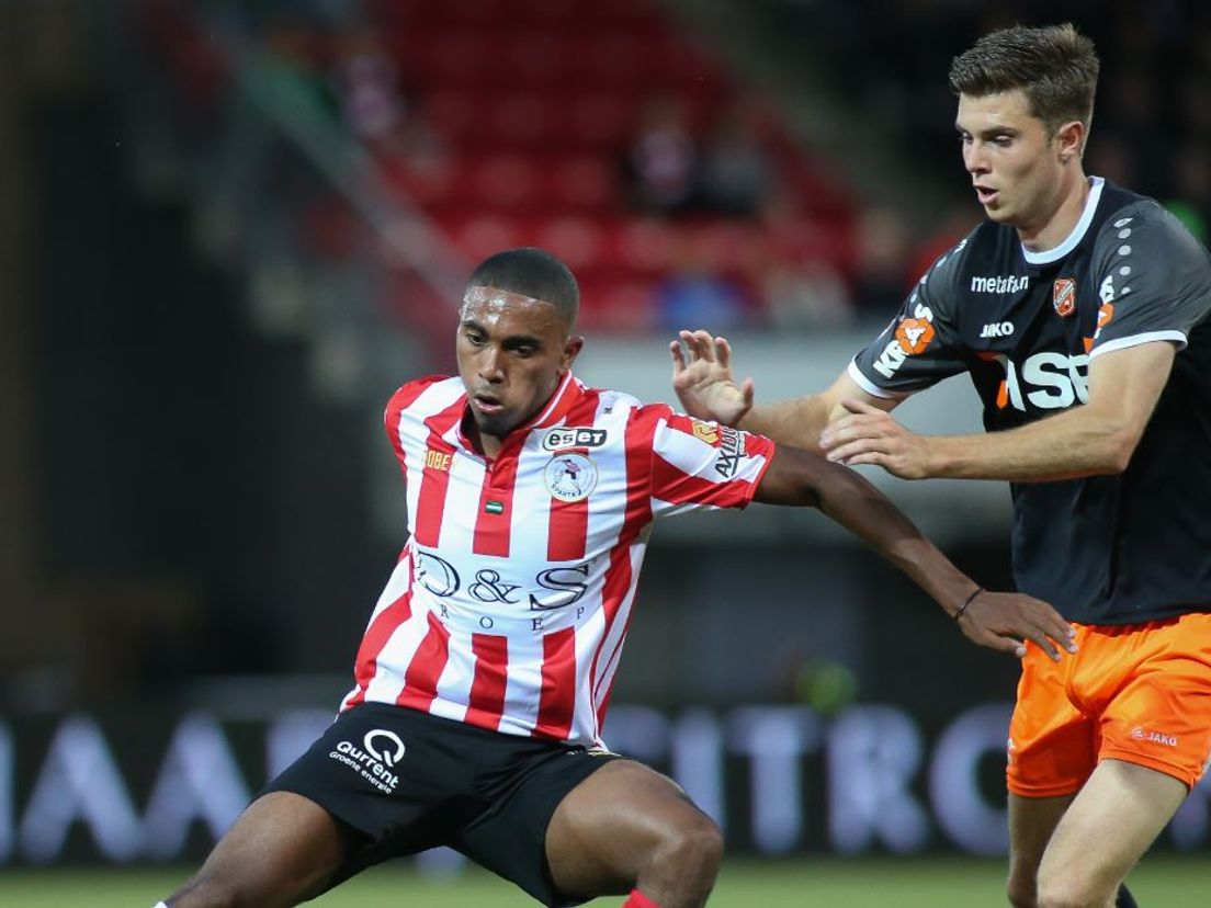 Deroy Duarte eerder dit seizoen in actie tijdens Sparta - FC Volendam (VK Sportphoto - Mischa Keemink)