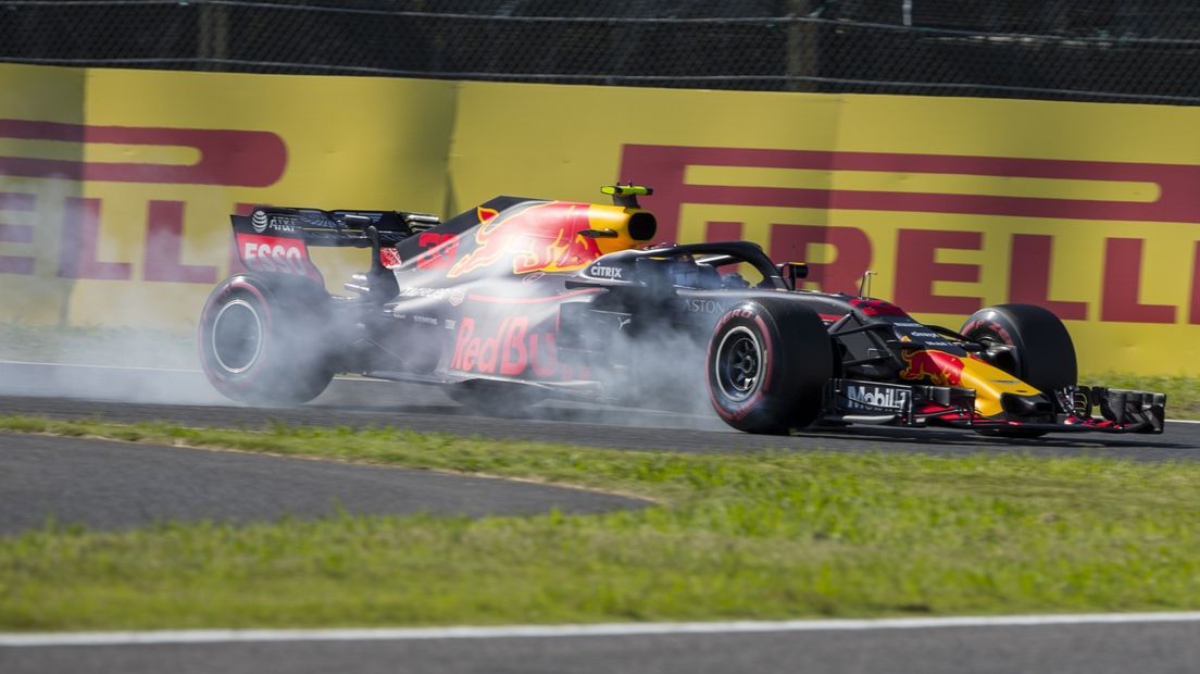Max Verstappen tijdens de Formule 1 in Japan